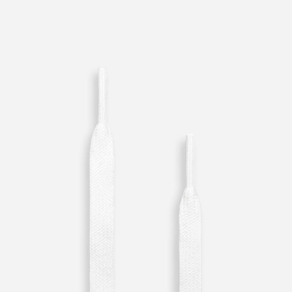 White Cotton Shoelaces - Strapz Premium Sneaker Laces